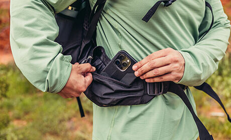 Bolsillos de gran tamaño en el cinturón