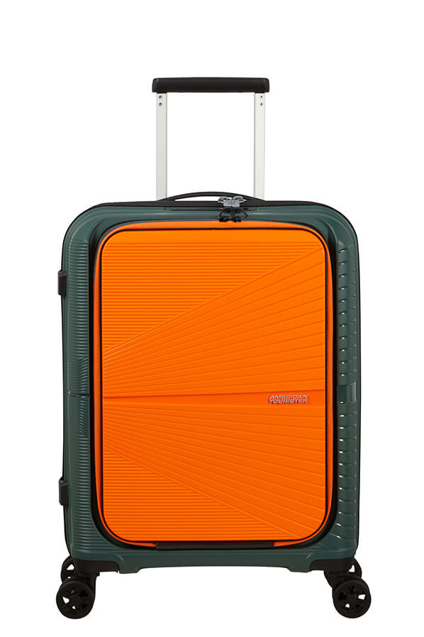 American Tourister Airconic Spinner Frontloader 15.6' 55cm  Forest Green/Orange