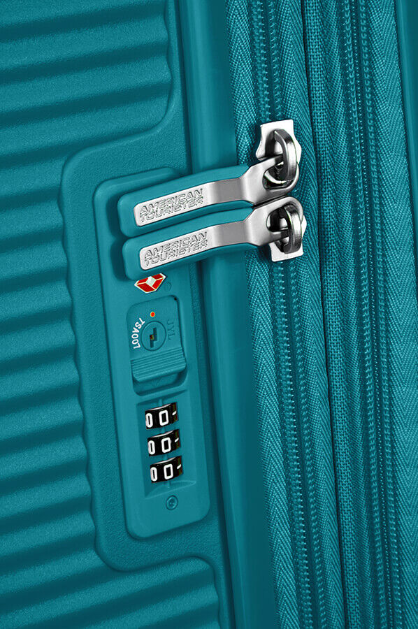 SoundBox Equipaje de cabina | American Tourister Soundbox Spinner Expandable 55cm  Jade Green