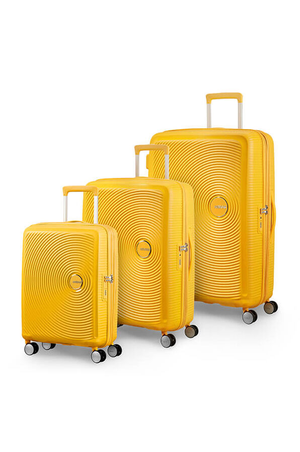 American Tourister Soundbox 3 PC Set A Golden Yellow American Tourister Soundbox 3 PC Set A Golden Yellow