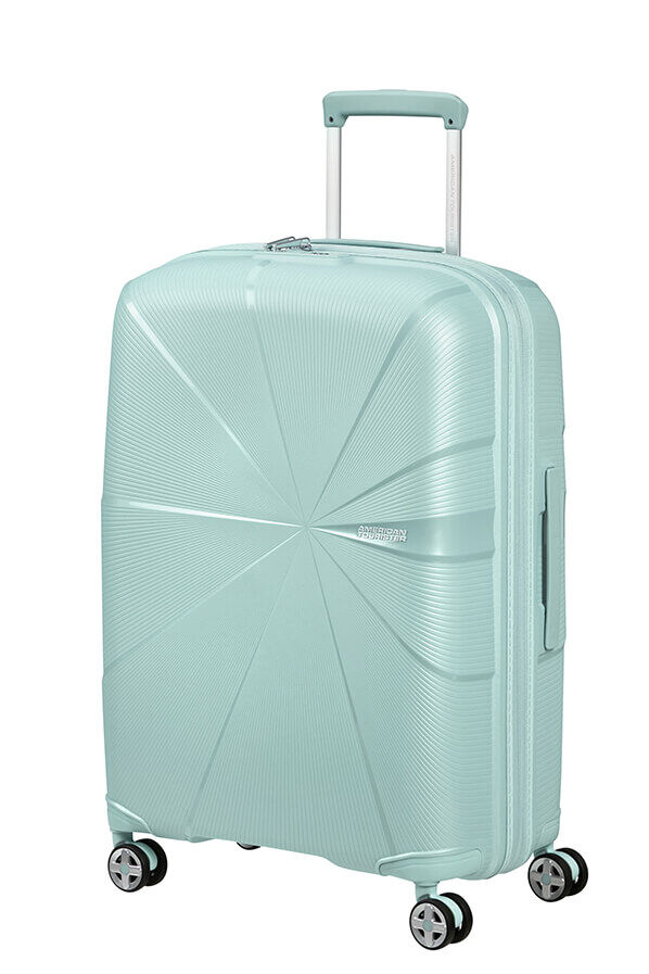 American Tourister StarVibe Spinner Expandable TSA 67cm  Metallic Surf Blue American Tourister StarVibe Spinner Expandable TSA 67cm  Metallic Surf Blue