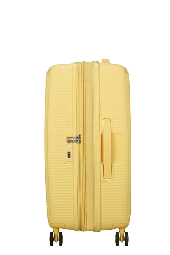 American Tourister SoundBox Spinner TSA Expandable 67cm  Pastel Yellow American Tourister SoundBox Spinner TSA Expandable 67cm  Pastel Yellow