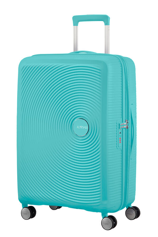 American Tourister Soundbox Spinner TSA Expandable 67cm  Poolside Blue American Tourister Soundbox Spinner TSA Expandable 67cm  Poolside Blue