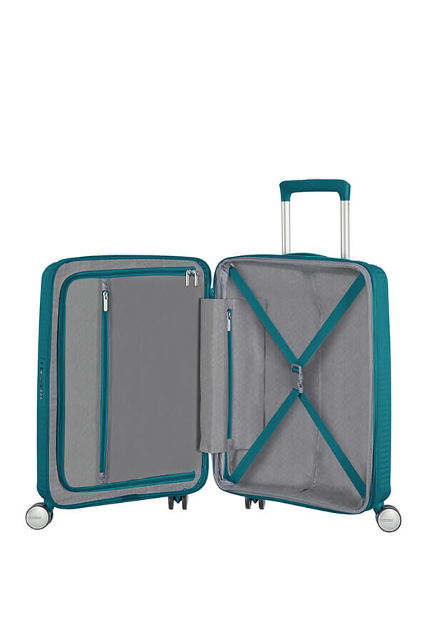 SoundBox Equipaje de cabina | American Tourister Soundbox Spinner Expandable 55cm  Jade Green