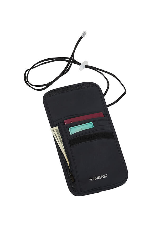 Neck Pouch RFID Neck Pouch | American Tourister American Tourist. Ta RFID Security Neck Pouch  Black