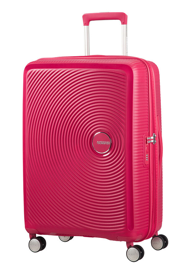 SoundBox Equipaje mediano | American Tourister Soundbox Spinner expansible 67cm Lightning Pink