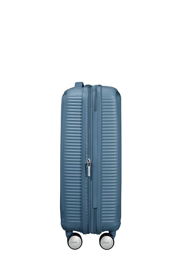American Tourister Soundbox Spinner Expandable 55cm  Stone Blue American Tourister Soundbox Spinner Expandable 55cm  Stone Blue
