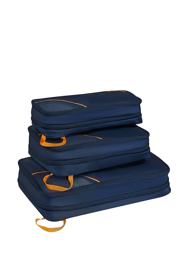 Packing Cubes Set de 3 Packing Cubes | American Tourister American Tourist. Ta Packing Cubes S/M/L  Navy/Orange