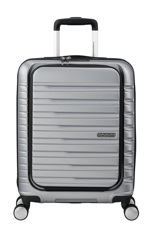 American Tourister Flashline SPIN. 55/20 FRONTLOADER  Sky Silver