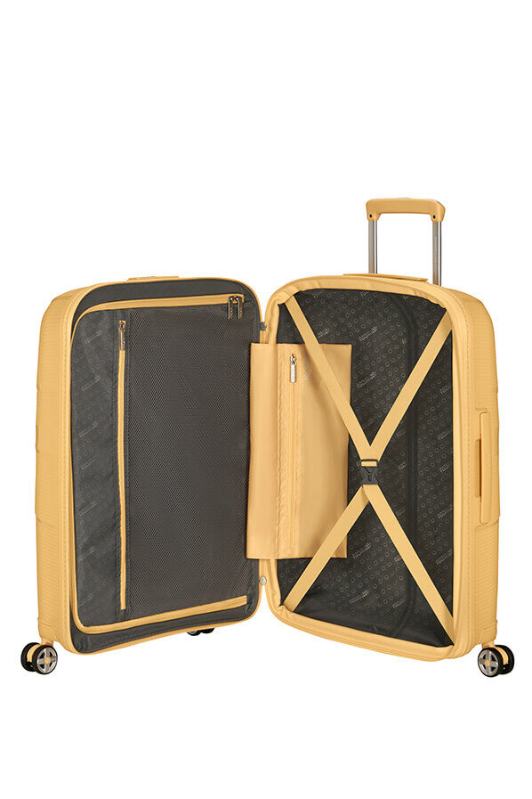 American Tourister StarVibe Spinner Expandable TSA 67cm  Metallic Banana American Tourister StarVibe Spinner Expandable TSA 67cm  Metallic Banana