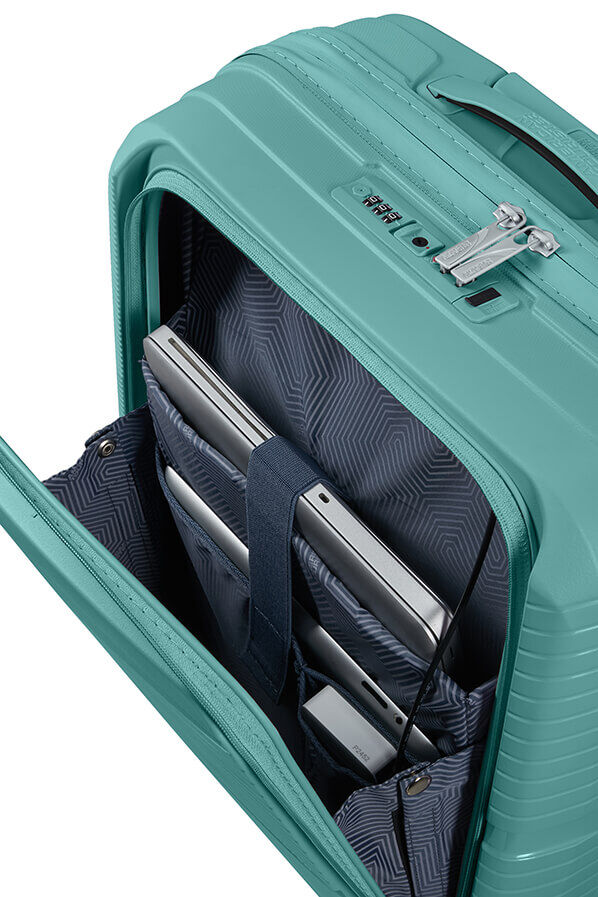 American Tourister Airconic Spinner Frontloader 15.6' 55cm  Dusty Turquoise American Tourister Airconic Spinner Frontloader 15.6' 55cm  Dusty Turquoise