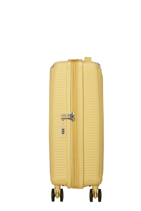 American Tourister SoundBox Spinner TSA Expandable 55cm  Pastel Yellow American Tourister SoundBox Spinner TSA Expandable 55cm  Pastel Yellow