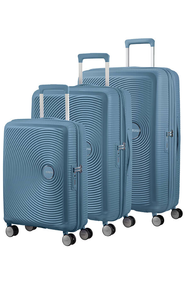 American Tourister Soundbox 3 PC Set A Stone Blue American Tourister Soundbox 3 PC Set A Stone Blue