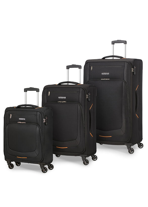 American Tourister Summer Session 3 Pc Set A  Black/Orange American Tourister Summer Session 3 Pc Set A  Black/Orange