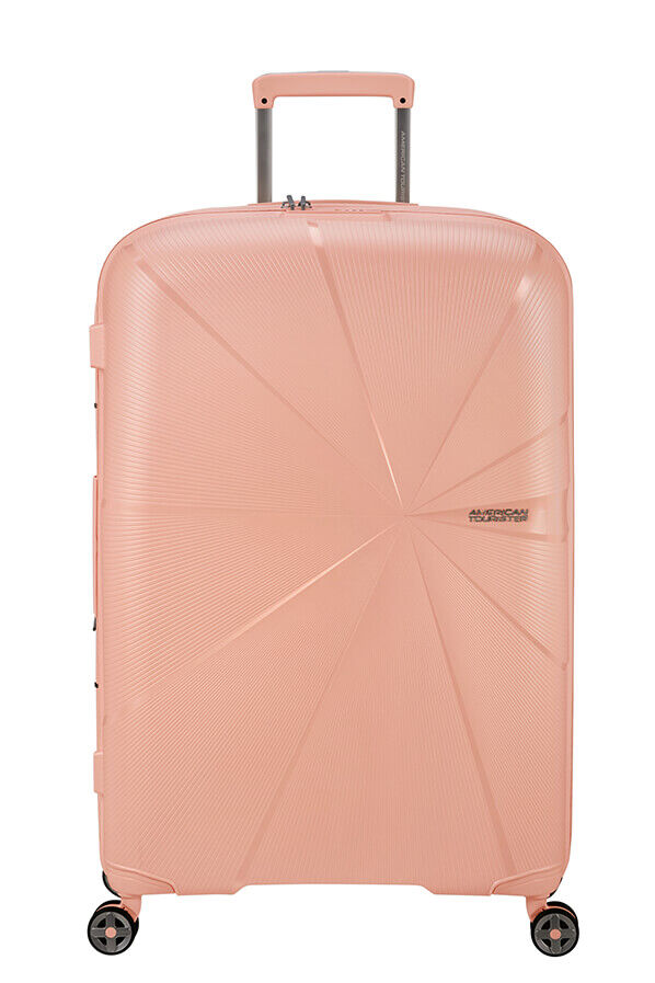 American Tourister StarVibe Spinner Expandable TSA 77cm  Metallic Peach
