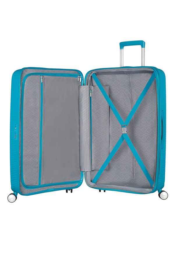 SoundBox Medium Check-in | American Tourister Soundbox Spinner Expandable 67cm Summer Blue