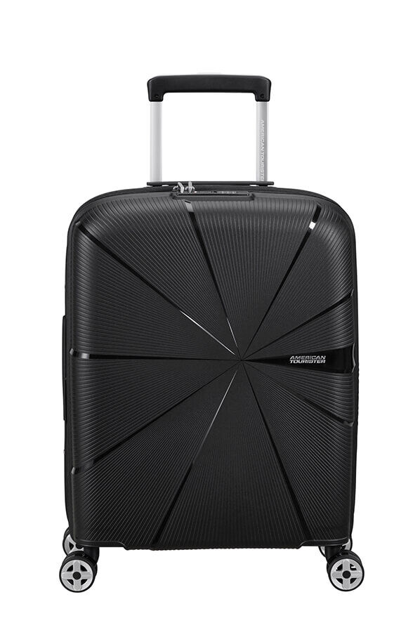 American Tourister Starvibe Spinner Expandable TSA 55cm Black American Tourister Starvibe Spinner Expandable TSA 55cm Black