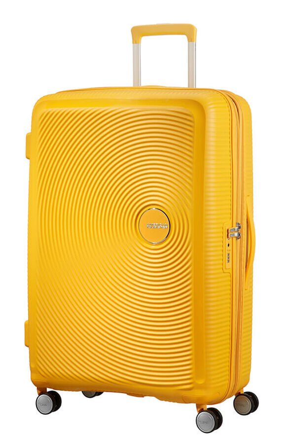 American Tourister Soundbox Spinner 77  Golden Yellow American Tourister Soundbox Spinner 77  Golden Yellow