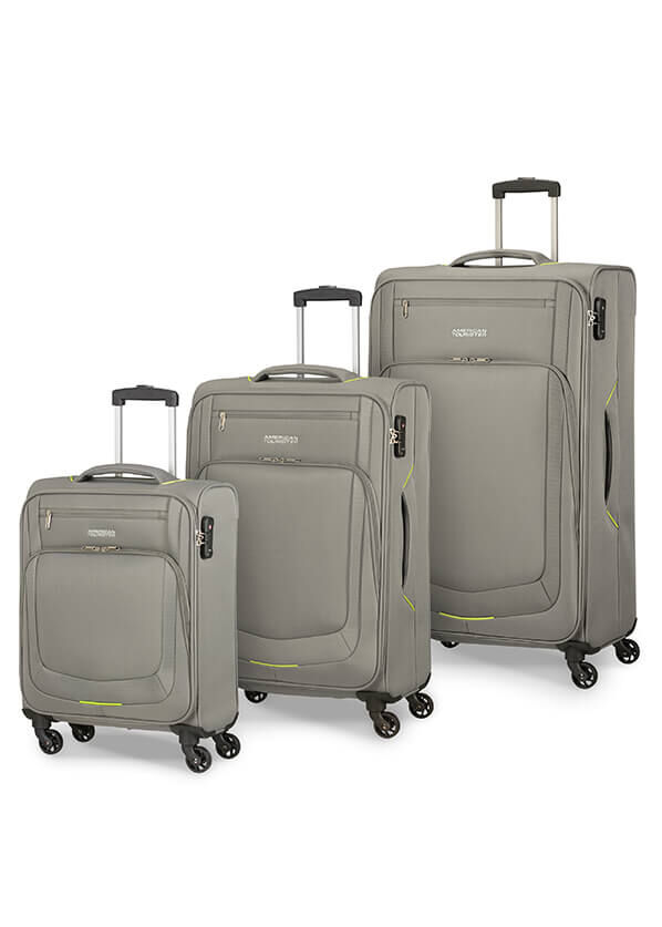 American Tourister Summer Session 3 Pc Set A Grey/Lime American Tourister Summer Session 3 Pc Set A Grey/Lime