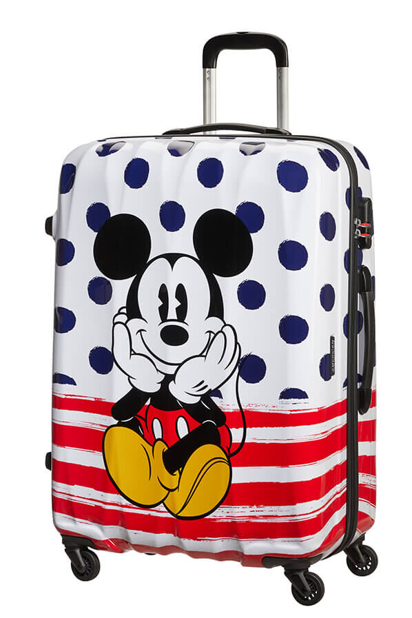 American Tourister Disney Legends Spinner 75cm  Mickey Blue Dots