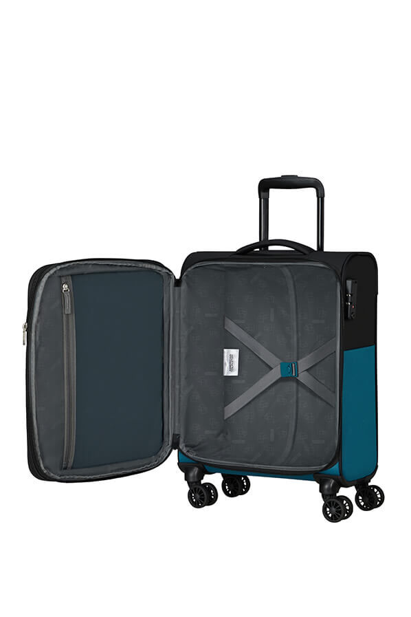 American Tourister Daring Dash Spinner Expandable TSA S  Black/Blue American Tourister Daring Dash Spinner Expandable TSA S  Black/Blue