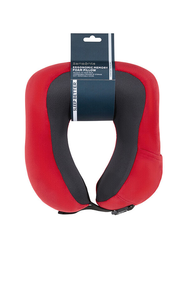 Samsonite Ta Revolution Ergonomic Memory Foam Pillow  Rojo