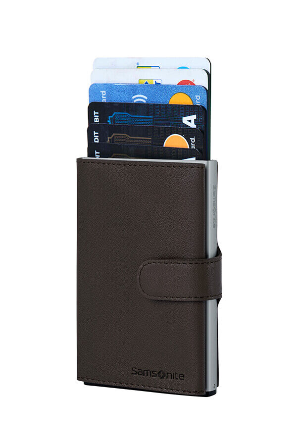 Samsonite Alu Fit 202 - Slide-up Wallet  Dark Brown Samsonite Alu Fit 202 - Slide-up Wallet  Dark Brown