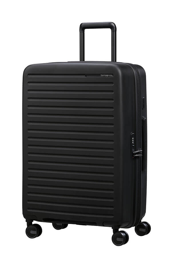 Samsonite Restackd Spinner Expandable 68cm  Black Samsonite Restackd Spinner Expandable 68cm  Black