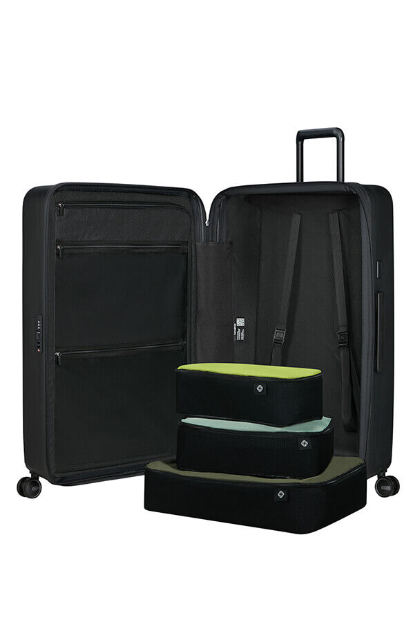 Samsonite Restackd Spinner Expandable 81cm  Black Samsonite Restackd Spinner Expandable 81cm  Black