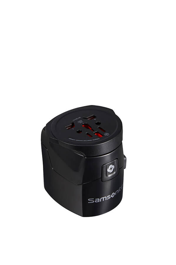 Samsonite Travel Accessories World Adaptor Pro 3-P+USB Negro