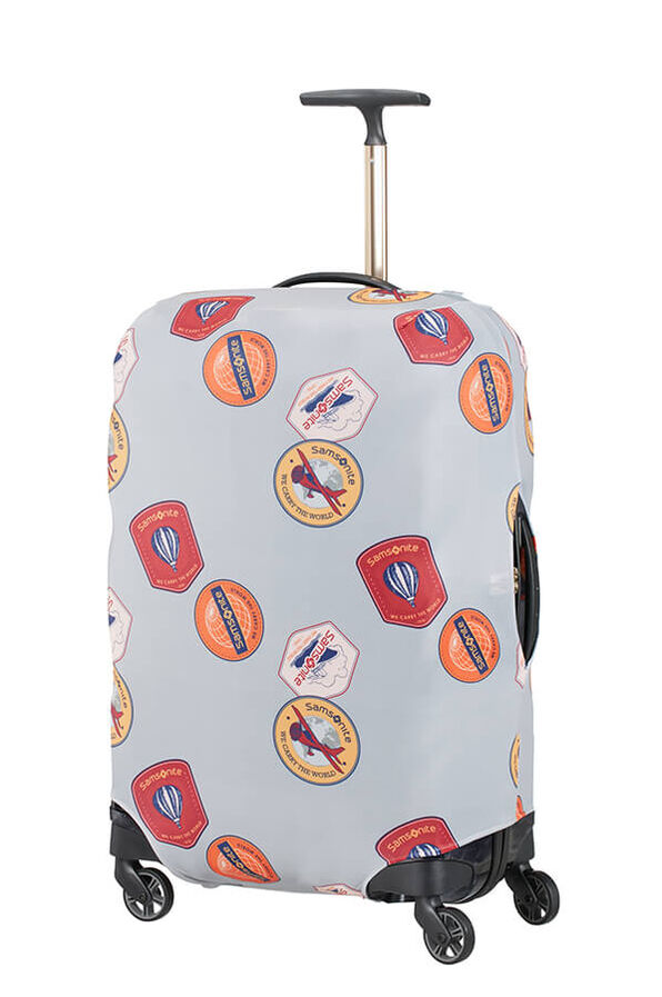 Samsonite Global Ta Lycra Luggage Cover M Heritage Patches Samsonite Global Ta Lycra Luggage Cover M Heritage Patches