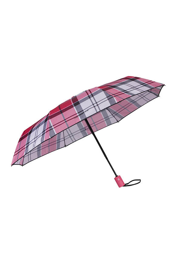 Samsonite Wood Classic S 3 Sect. Auto O/C Short  Fuchsia Check Samsonite Wood Classic S 3 Sect. Auto O/C Short  Fuchsia Check