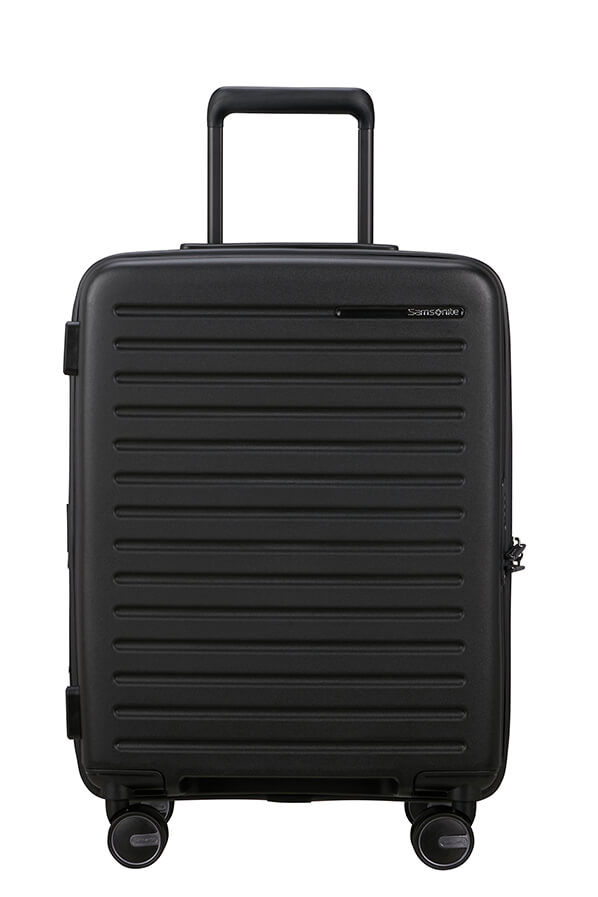 Samsonite Restackd Spinner Expandable 55cm  Black Samsonite Restackd Spinner Expandable 55cm  Black