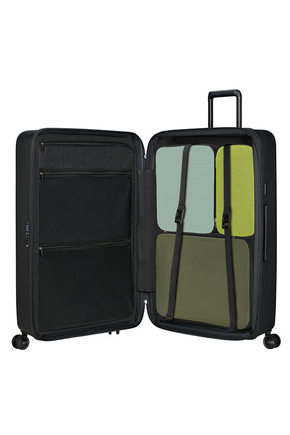 Samsonite Restackd Spinner Expandable 81cm  Black Samsonite Restackd Spinner Expandable 81cm  Black