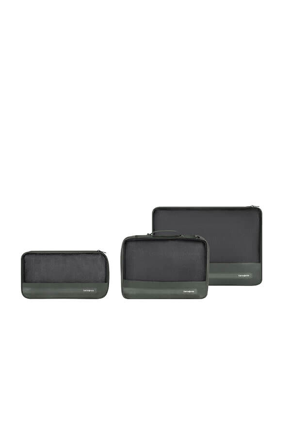 Samsonite Ta Revolution Set of 3 Packing Cubes  Green Samsonite Ta Revolution Set of 3 Packing Cubes  Green