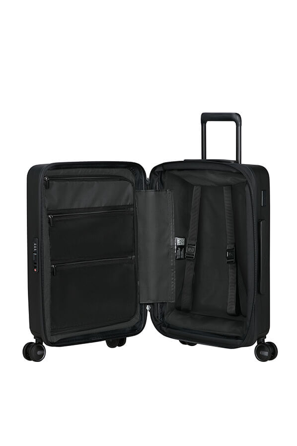 Samsonite Restackd Spinner Expandable Easy Access 55cm  Black Samsonite Restackd Spinner Expandable Easy Access 55cm  Black