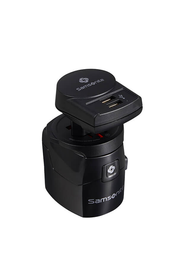 Samsonite Travel Accessories World Adaptor Pro 3-P+USB Negro