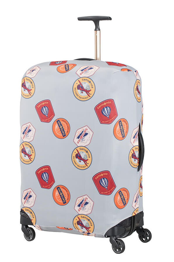 Samsonite Global Ta Lycra Luggage Cover L Heritage Patches Samsonite Global Ta Lycra Luggage Cover L Heritage Patches