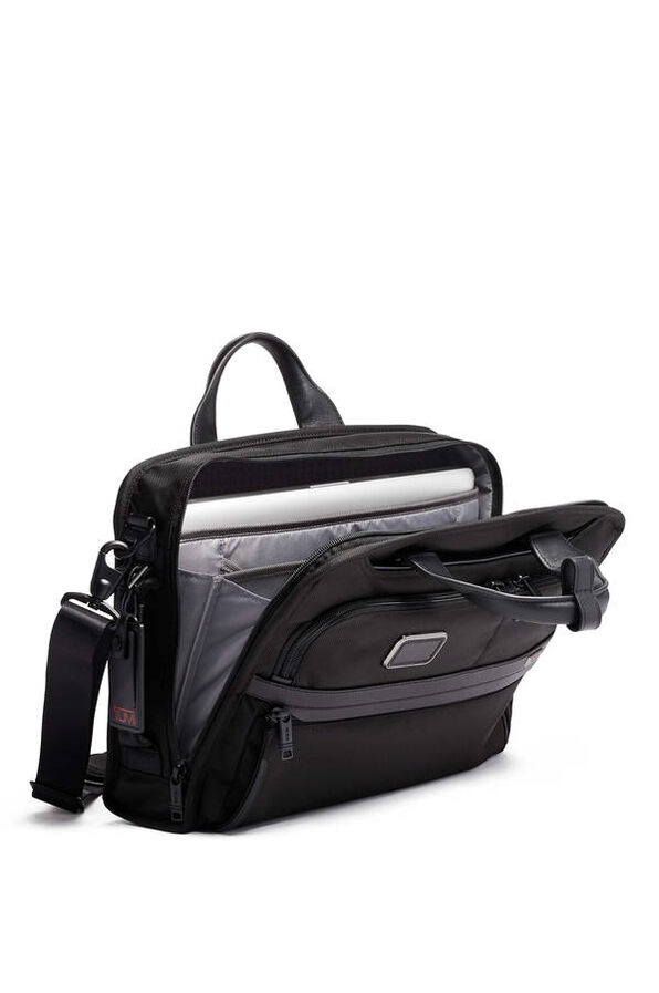 TUMI Alpha 3 SLIM THREE WAY BRIEF Black TUMI Alpha 3 SLIM THREE WAY BRIEF Black