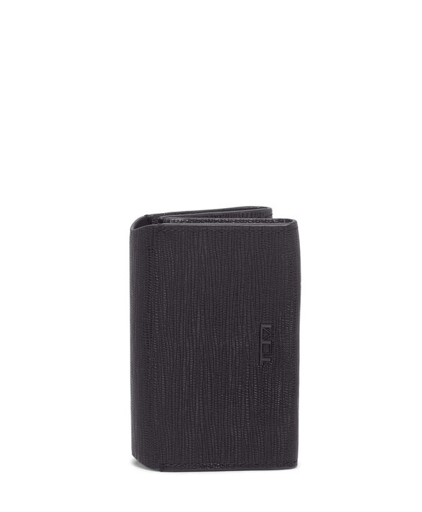 TUMI Nassau DOUBLE GUSSETED CARD CASE Black Embossed TUMI Nassau DOUBLE GUSSETED CARD CASE Black Embossed