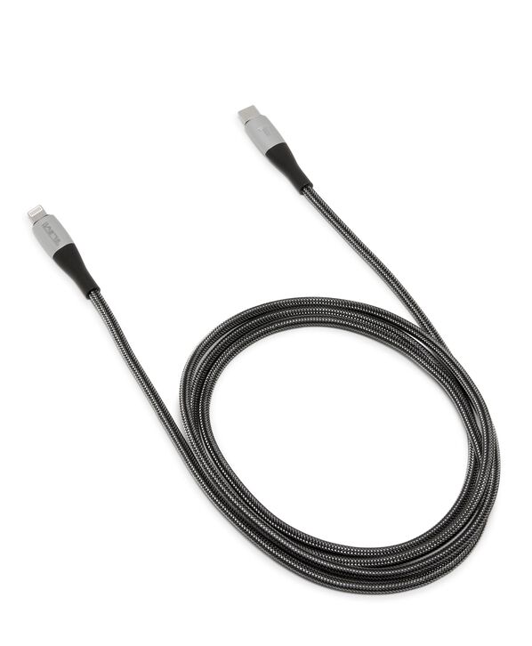 TUMI Mobile Accessory USB-C-LIGHTNING CABLE Black Silver TUMI Mobile Accessory USB-C-LIGHTNING CABLE Black Silver